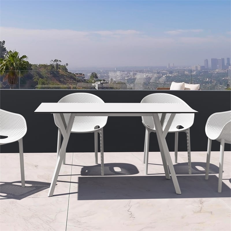 Compamia Max Rectangle Table 55 inch White