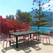 Compamia Helen 9 Piece Extendable Dining Set in Black-Marsala