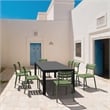 Compamia Helen 9 Piece Extendable Dining Set in Black-Olive Green