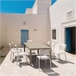 Compamia Helen 9 Piece Extendable Dining Set  Taupe-White
