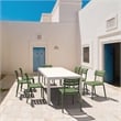 Compamia Helen Extendable Dining Set 9 Piece White-Olive Green