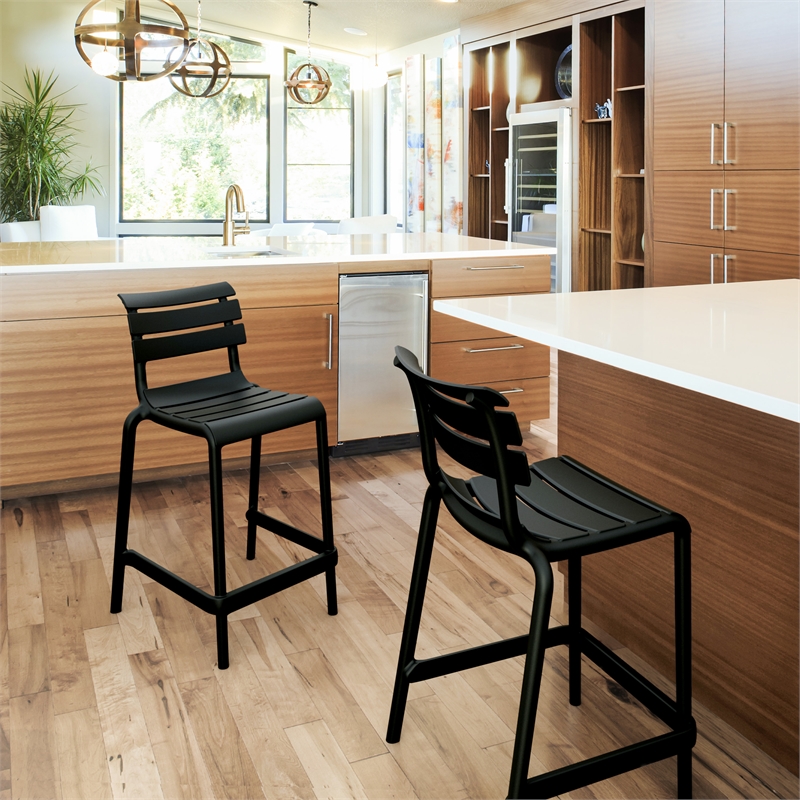 Compamia Helen Counter Stool in Black finish