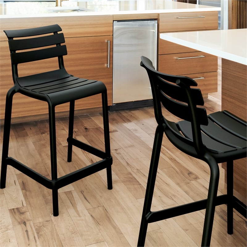 Compamia Helen Counter Stool in Black finish