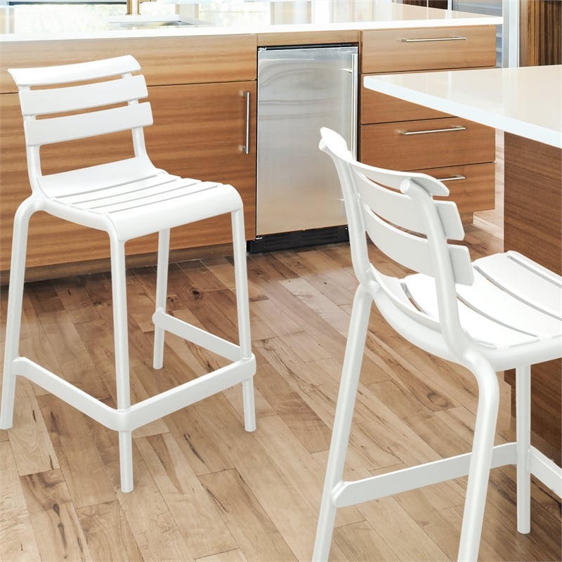 Compamia Helen Counter Stool in White finish