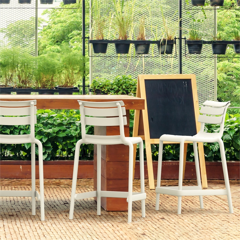 Compamia Helen Counter Stool in White finish