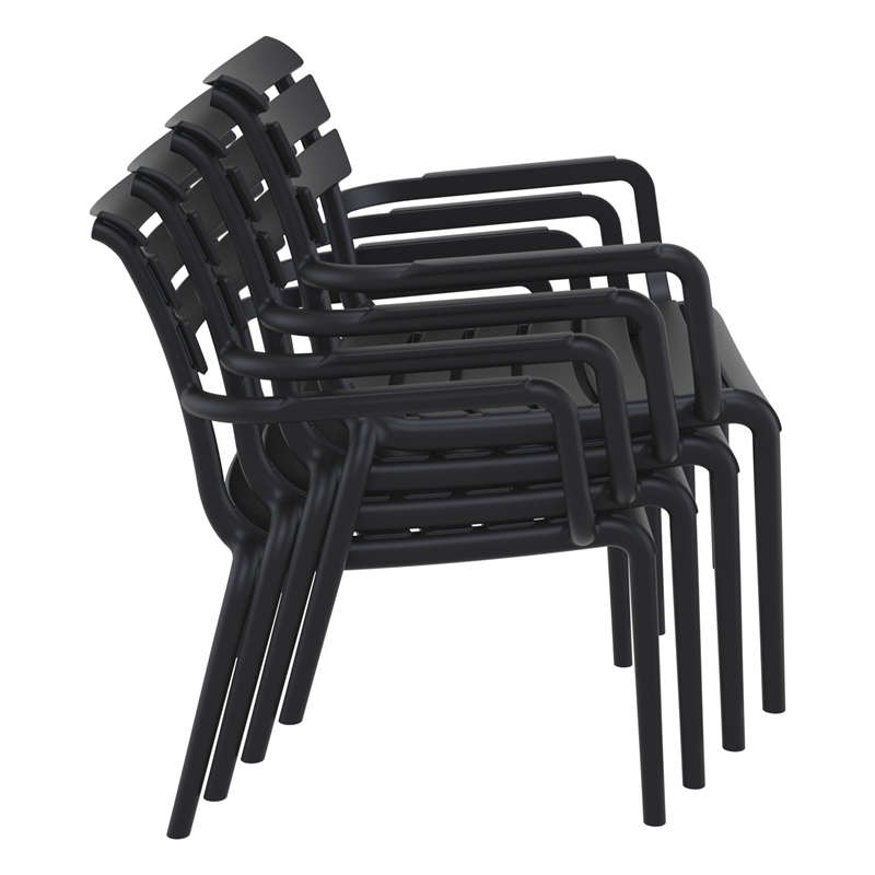 Compamia Paris Outdoor Club Lounge Chair in Black finish