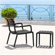 Compamia Paris Outdoor Club Lounge Chair in Black finish