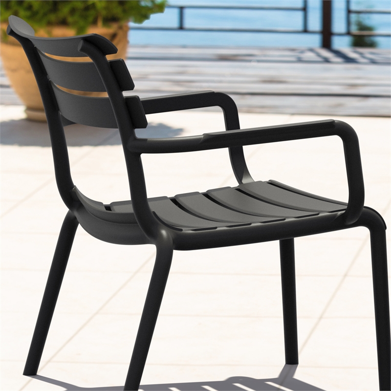 Compamia Paris Outdoor Club Lounge Chair in Black finish