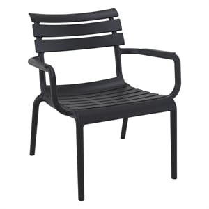 Compamia Paris Outdoor Club Lounge Chair in Black finish