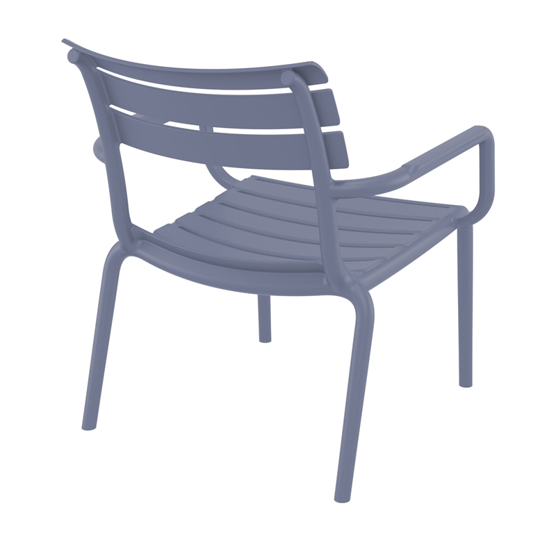 Compamia Paris Outdoor Club Lounge Chair in Dark Gray finish