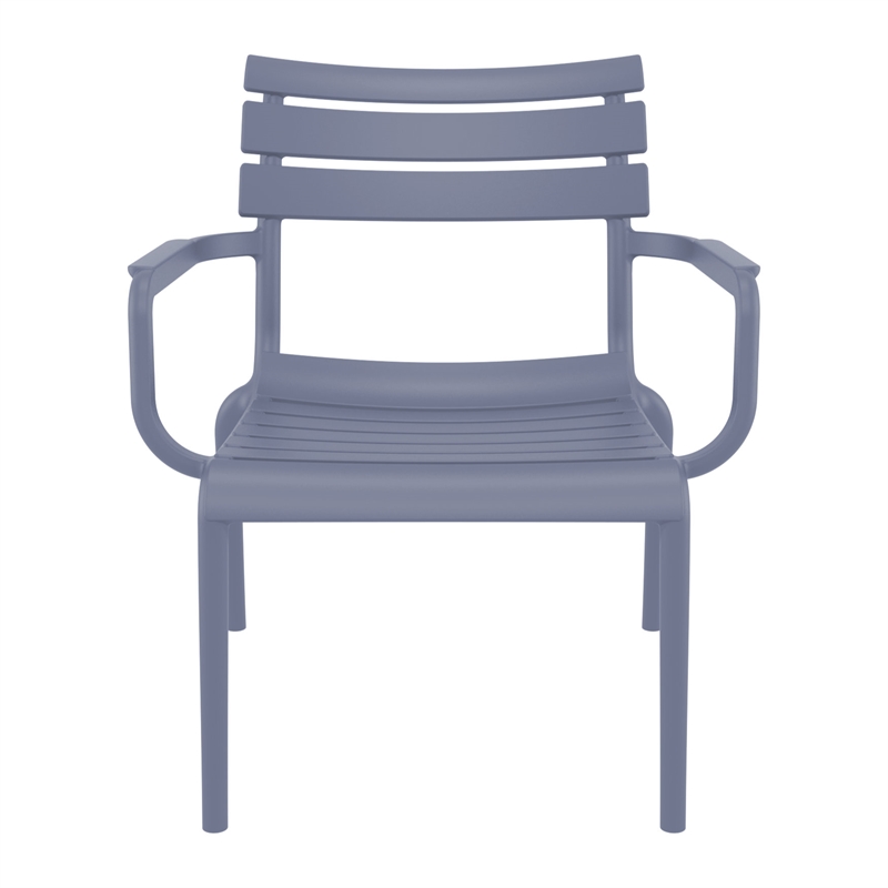 Compamia Paris Outdoor Club Lounge Chair in Dark Gray finish