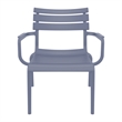 Compamia Paris Outdoor Club Lounge Chair in Dark Gray finish