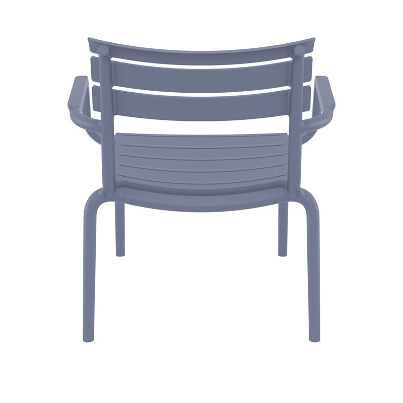 Compamia Paris Outdoor Club Lounge Chair in Dark Gray finish