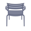 Compamia Paris Outdoor Club Lounge Chair in Dark Gray finish
