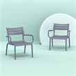 Compamia Paris Outdoor Club Lounge Chair in Dark Gray finish