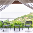Compamia Paris Outdoor Club Lounge Chair in Dark Gray finish