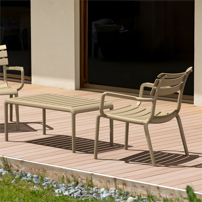 Compamia Paris Outdoor Club Lounge Chair in Taupe finish