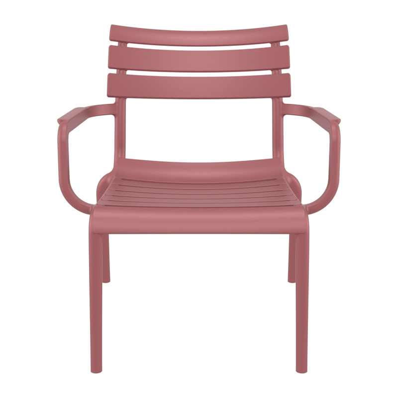 Compamia Paris Outdoor Club Lounge Chair in Marsala finish