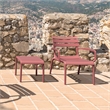 Compamia Paris Outdoor Club Lounge Chair in Marsala finish