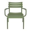 Compamia Paris Outdoor Club Lounge Chair in Olive Green finish