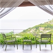 Compamia Paris Outdoor Club Lounge Chair in Olive Green finish
