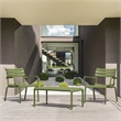 Compamia Paris Outdoor Club Lounge Chair in Olive Green finish
