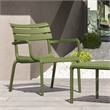Compamia Paris Outdoor Club Lounge Chair in Olive Green finish
