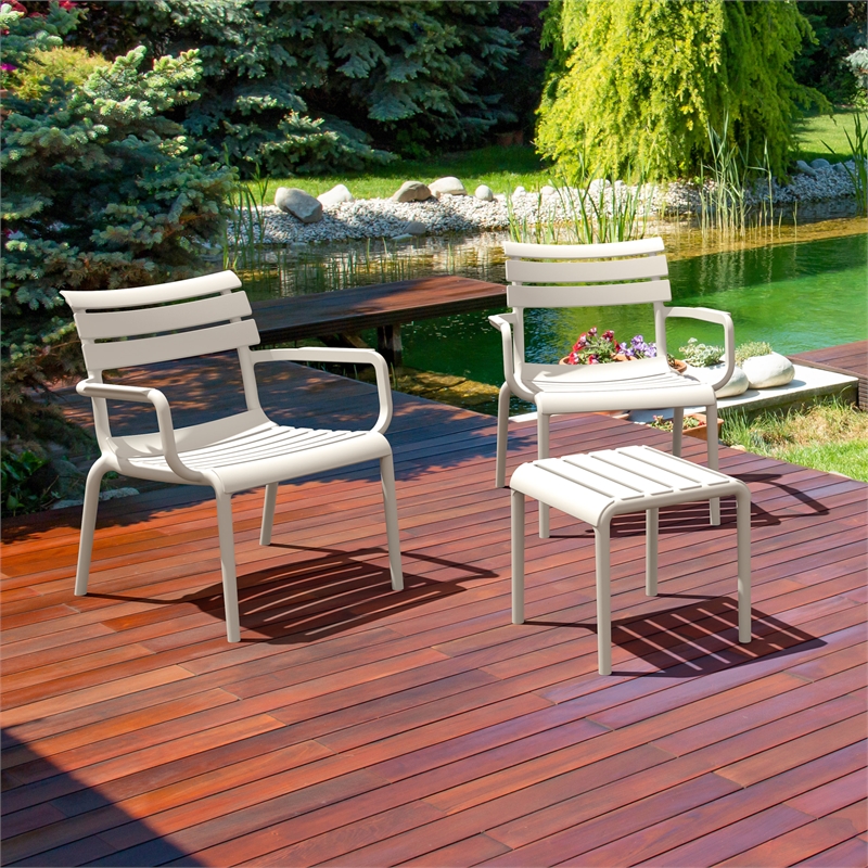 Compamia Paris Outdoor Club Lounge Chair in White finish