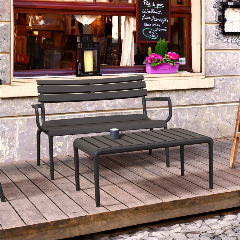 Compamia Paris Outdoor Bench Black
