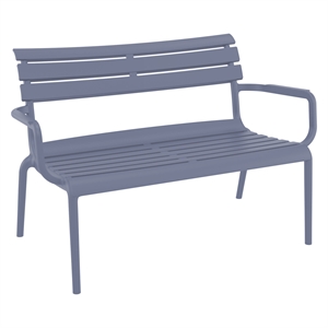 Compamia Paris Outdoor Bench Dark Gray