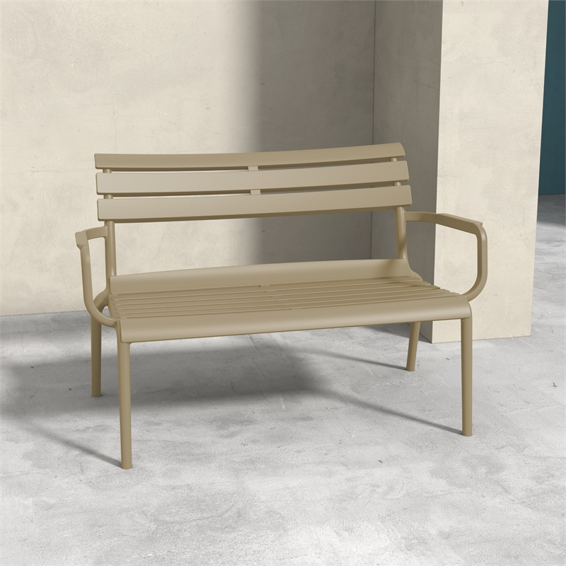 Compamia Paris Outdoor Bench Taupe