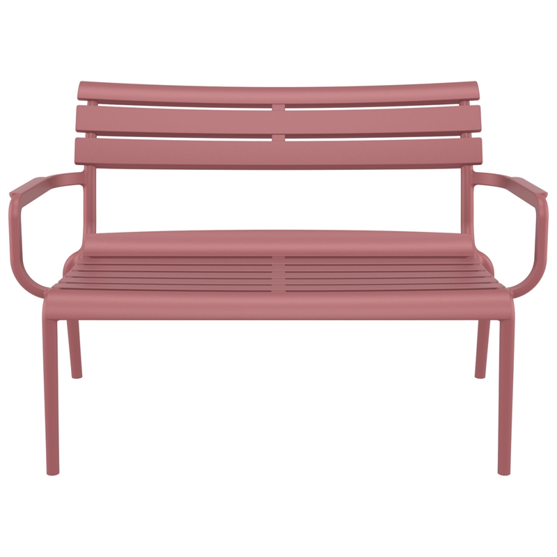 Compamia Paris Outdoor Bench in Marsala finish