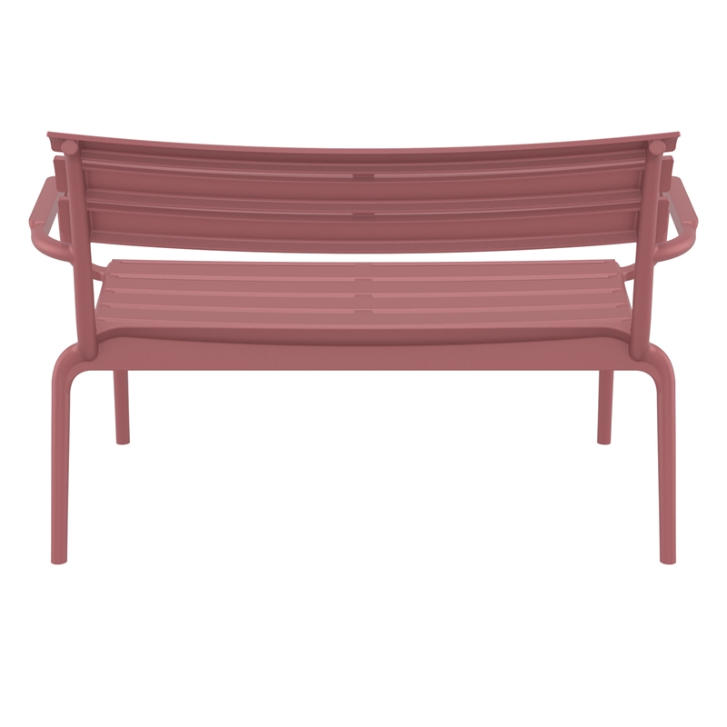 Compamia Paris Outdoor Bench in Marsala finish