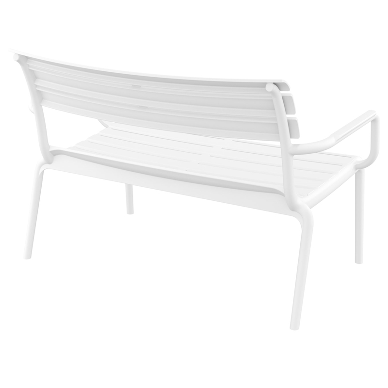 Compamia Paris Outdoor Bench in White finish
