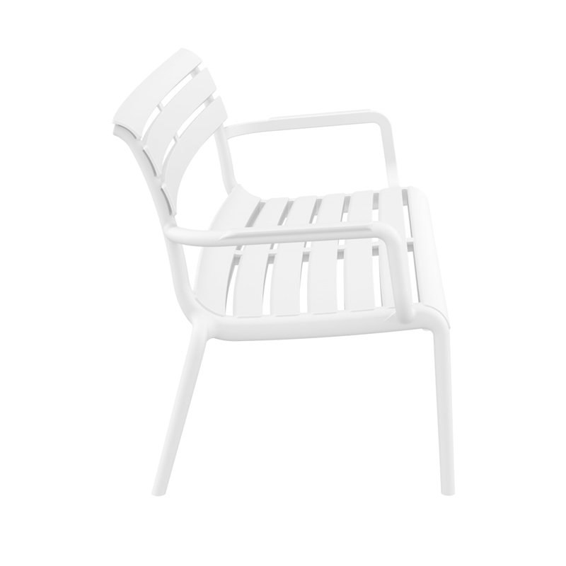 Compamia Paris Outdoor Bench in White finish
