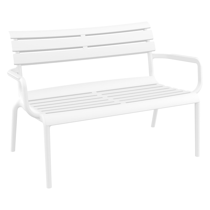 Compamia Paris Outdoor Bench in White finish
