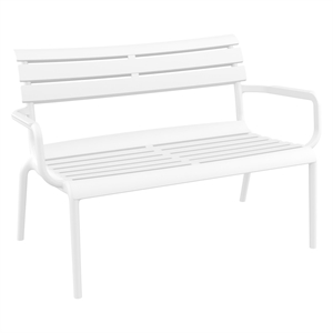 Compamia Paris Outdoor Bench in White finish
