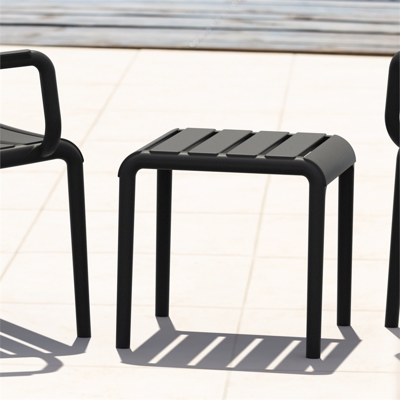 Compamia Paris Outdoor Side Table in Black finish