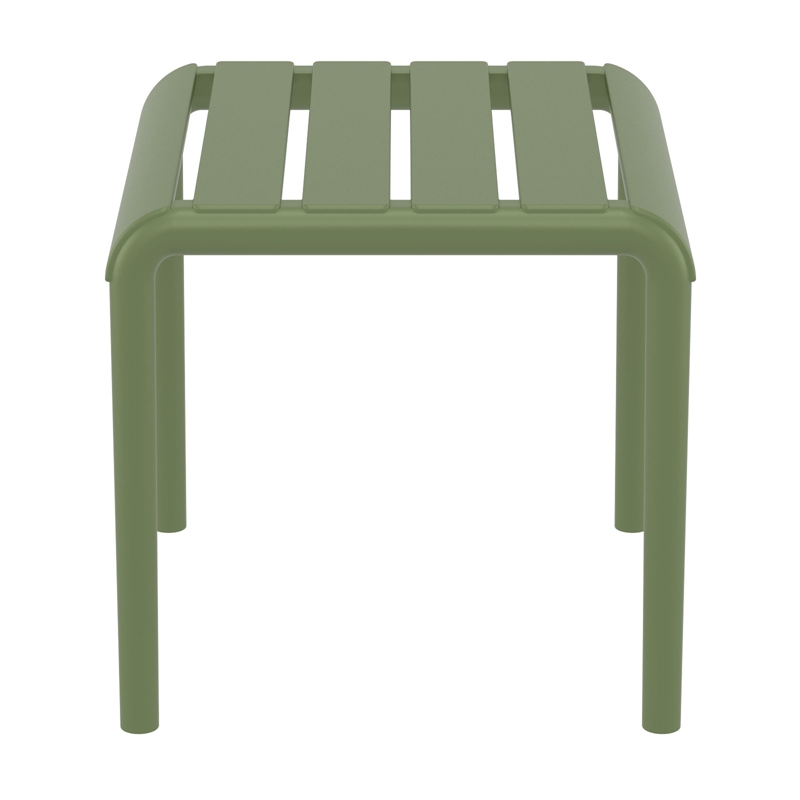 Compamia Paris Outdoor Side Table in Olive Green finish