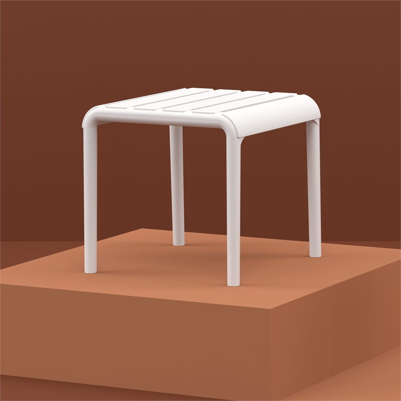 Compamia Paris Outdoor Side Table in White finish