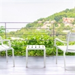 Compamia Paris Outdoor Side Table in White finish
