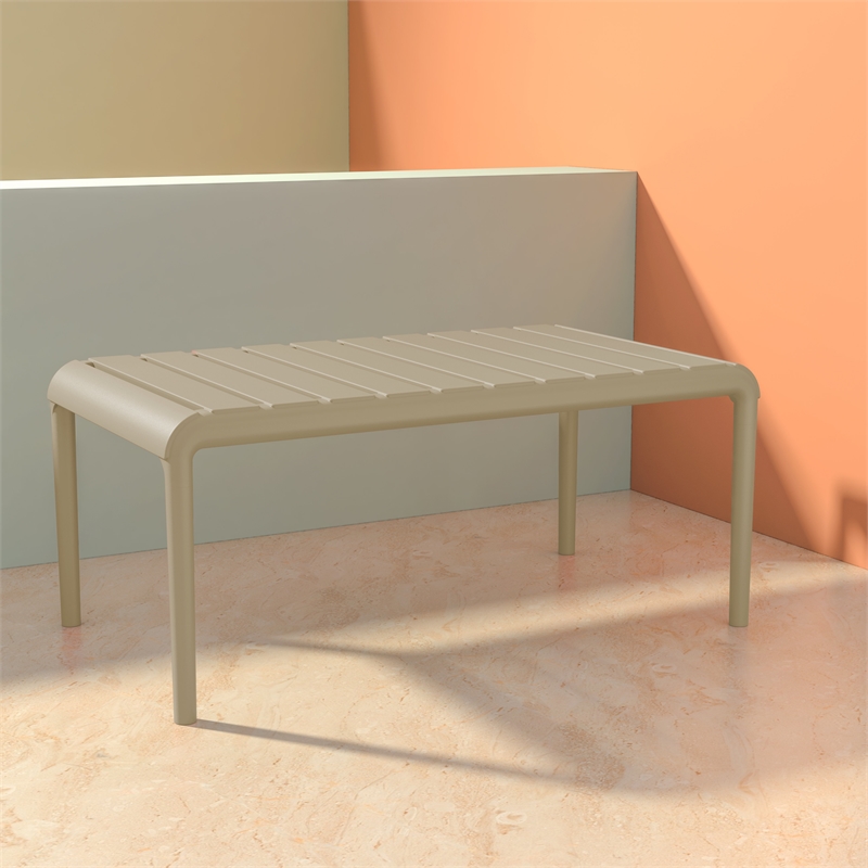Compamia Paris Outdoor Coffee Table in Taupe finish
