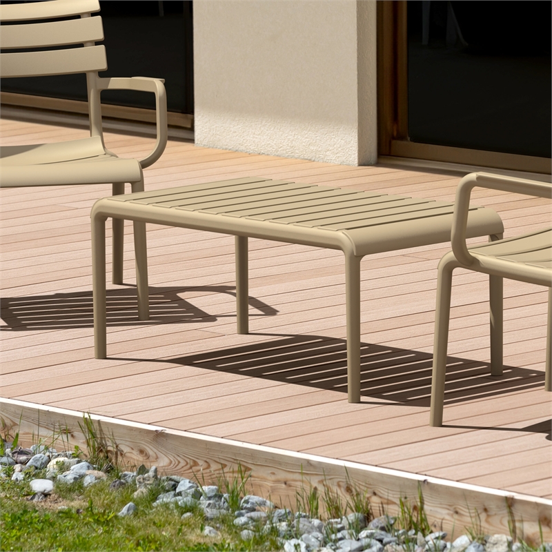 Compamia Paris Outdoor Coffee Table in Taupe finish