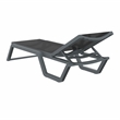 Compamia Rio Sling Chaise in Dark Gray Frame Black Sling