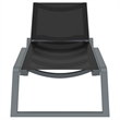 Compamia Rio Sling Chaise in Dark Gray Frame Black Sling