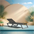 Compamia Rio Sling Chaise in Dark Gray Frame Black Sling