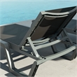 Compamia Rio Sling Chaise in Dark Gray Frame Black Sling