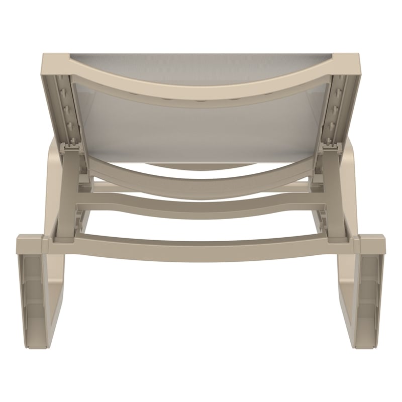 Compamia Rio Sling Chaise in Taupe Frame Taupe Sling