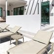 Compamia Rio Sling Chaise in Taupe Frame Taupe Sling