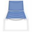 Compamia Rio Sling Chaise in White Frame Blue Sling